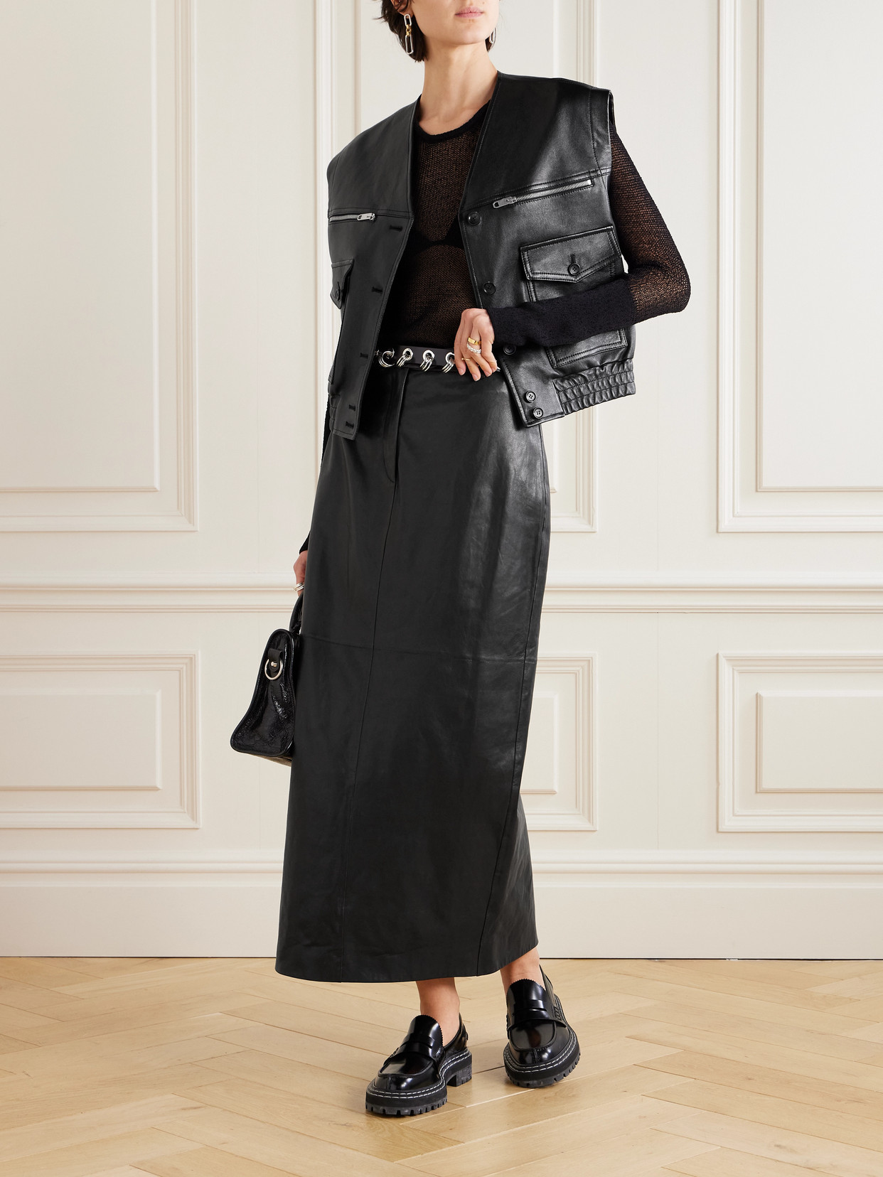 Bally Leather Vest In Black