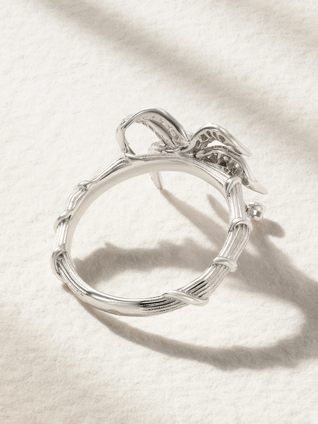 YVONNE LÉON PARADISE ISLAND 18-KARAT WHITE GOLD AND DIAMOND RING