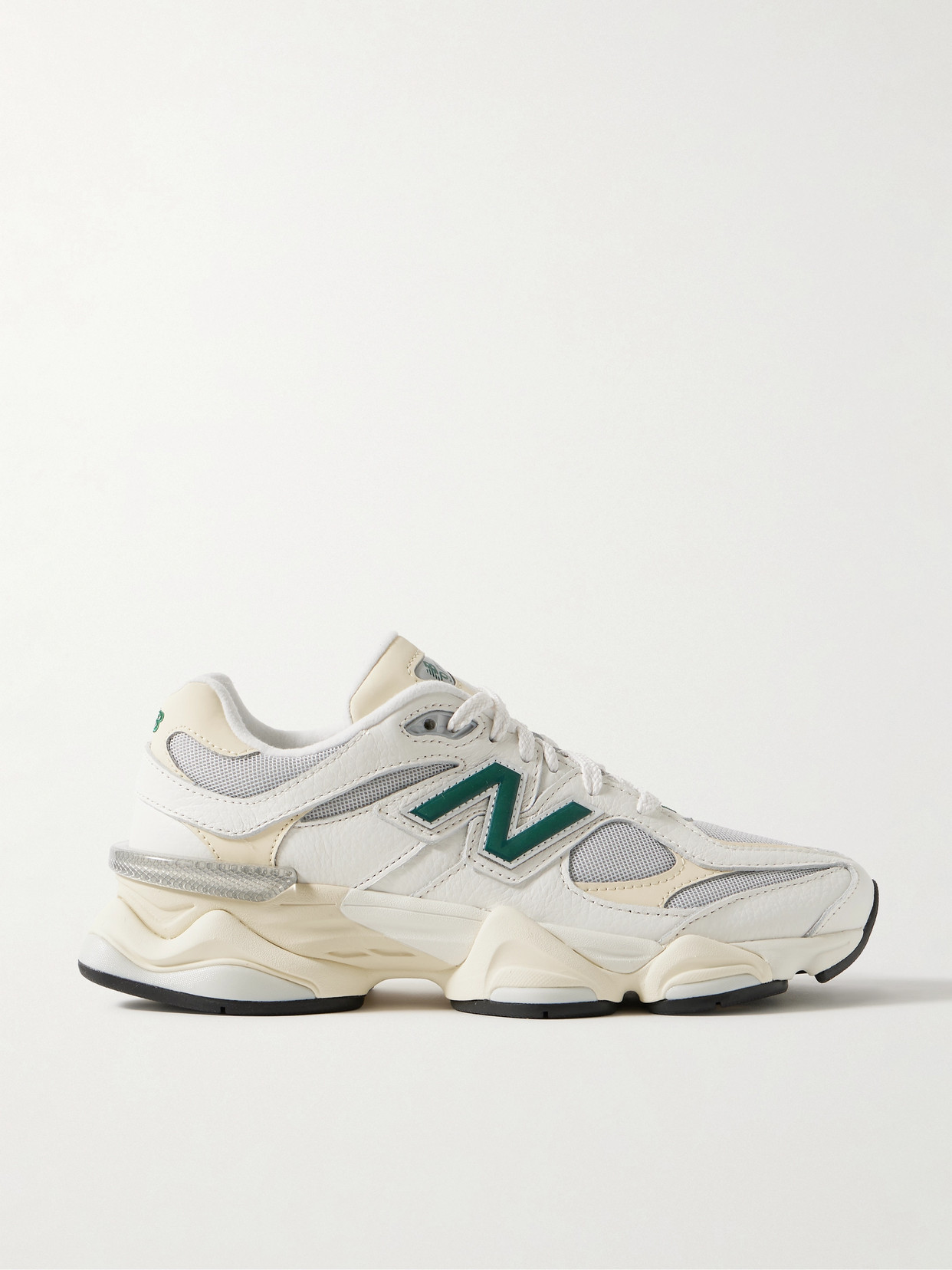 New Balance - 9060 Rubber-trimmed Textured-leather And Mesh Sneakers - Off-white