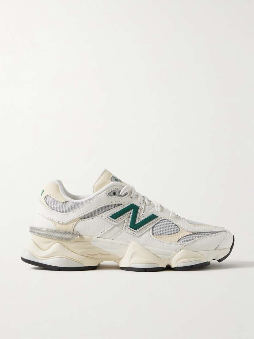 New Balance 9060 Rubber-trimmed Textured-leather And Mesh Sneakers