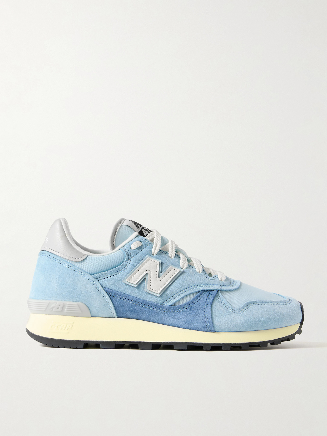 New Balance - 574 Leather-trimmed Suede And Mesh Sneakers - Light blue