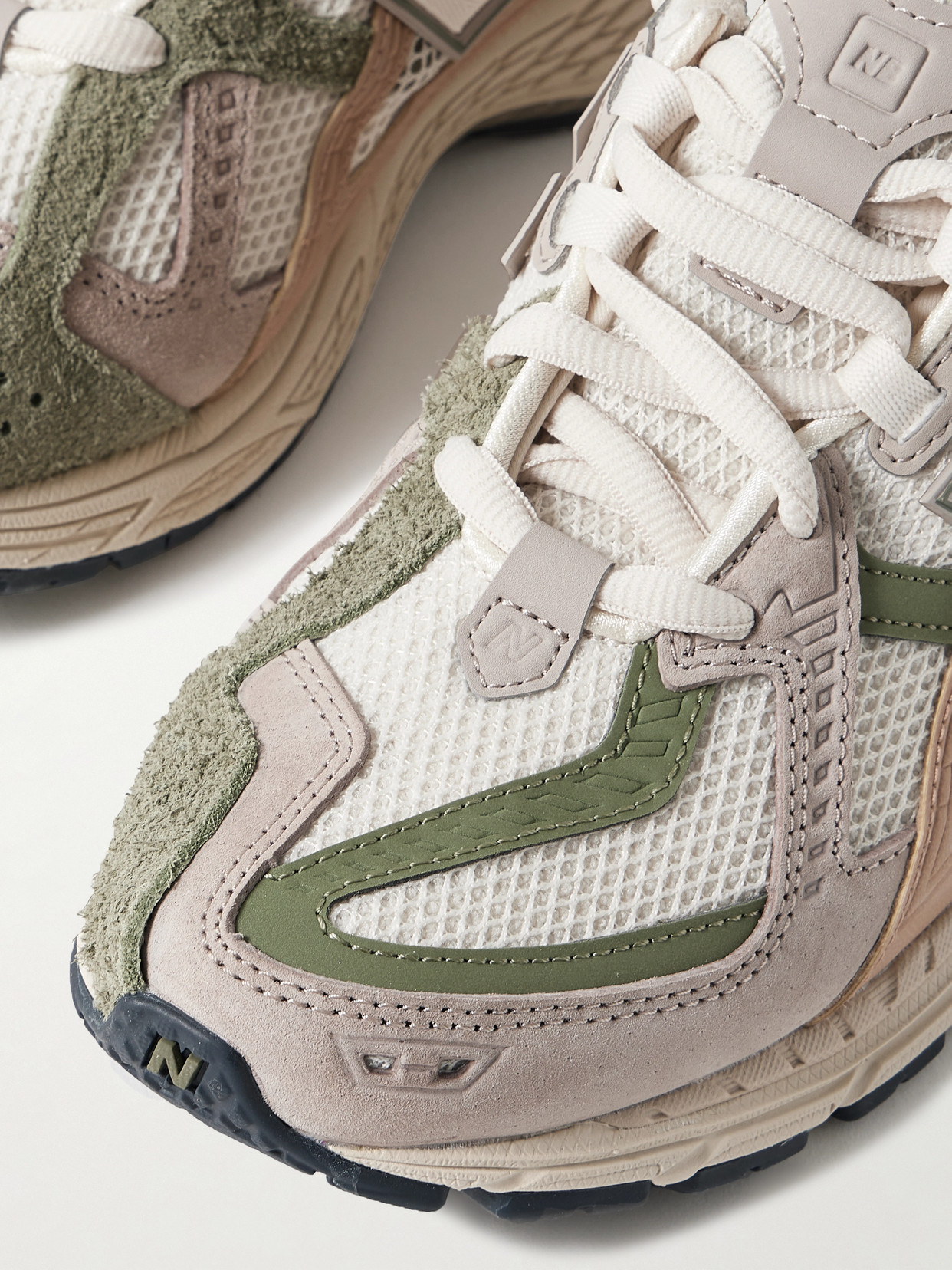 New Balance 1906 Rubber, Leather And Shell-trimmed Mesh Sneakers In Neutrals