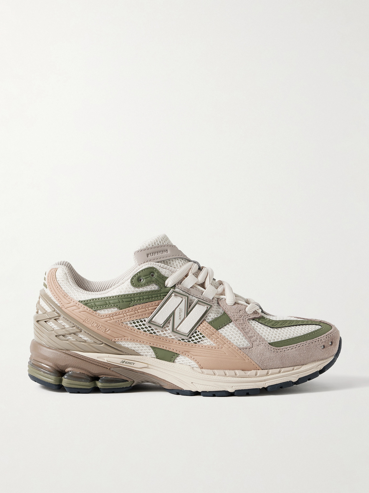 New Balance - 1906 Rubber, Leather And Shell-trimmed Mesh Sneakers - Neutrals