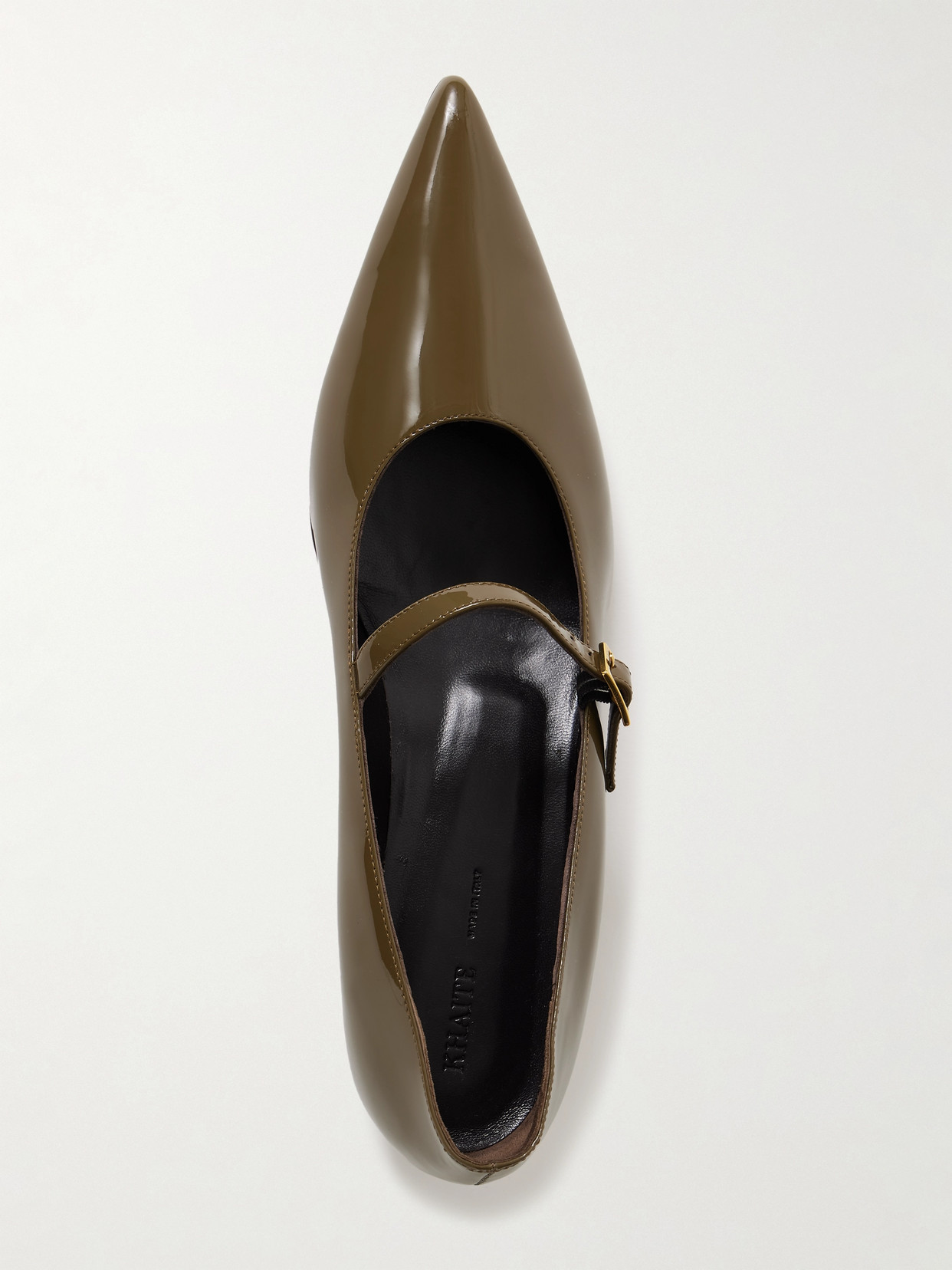 Khaite Sybil Mary Jane Flat In Green