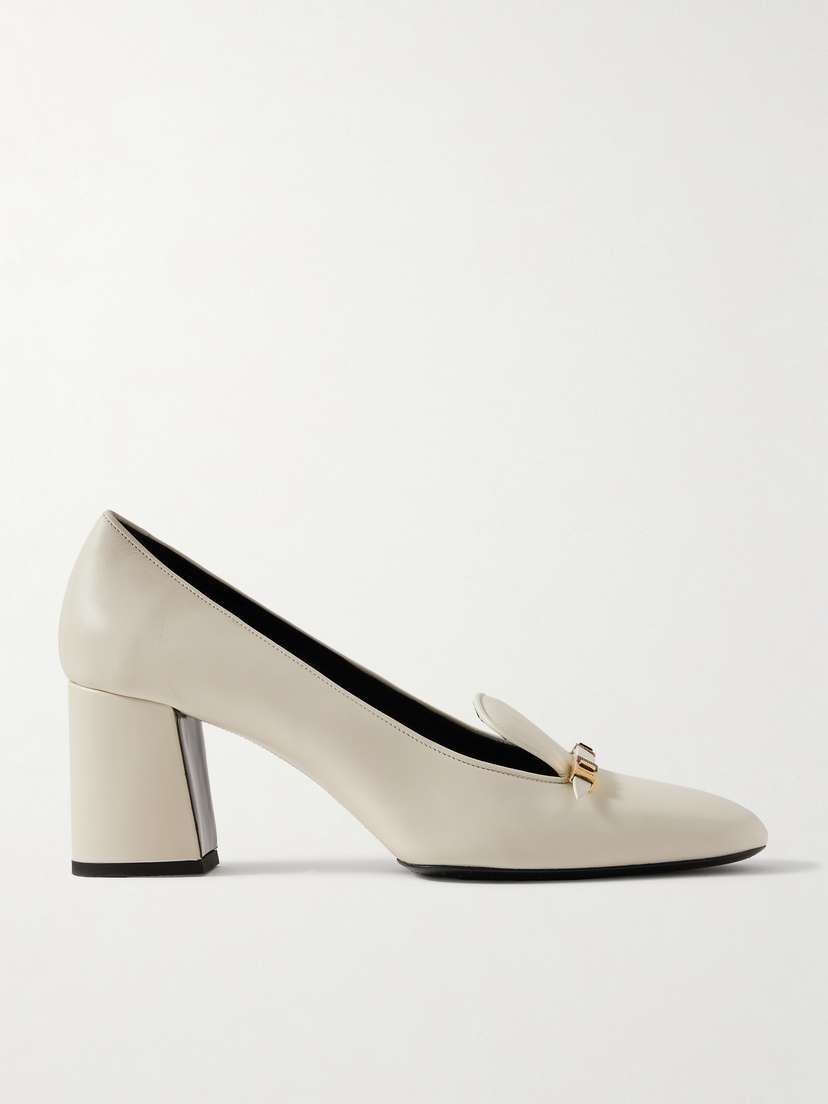 Khaite Elio Embellished Leather Pumps