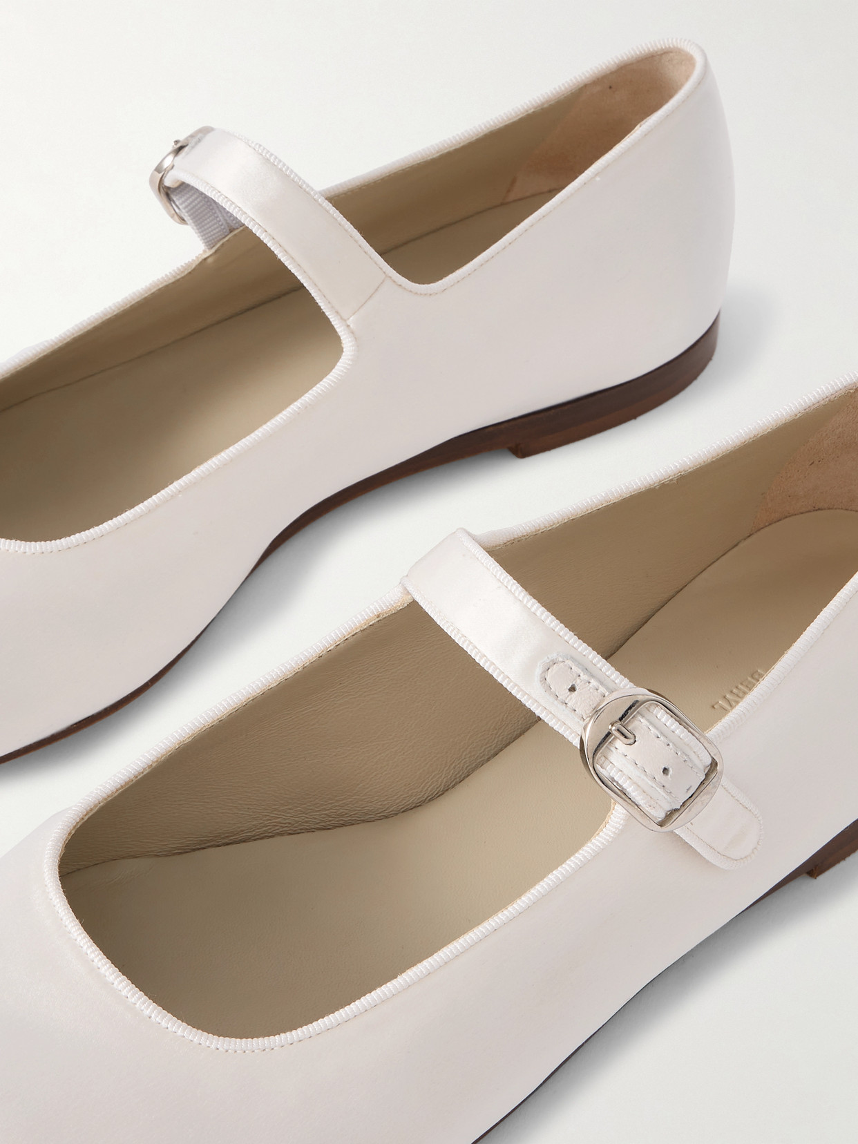 LE MONDE BERYL SATIN MARY JANE BALLET FLATS 