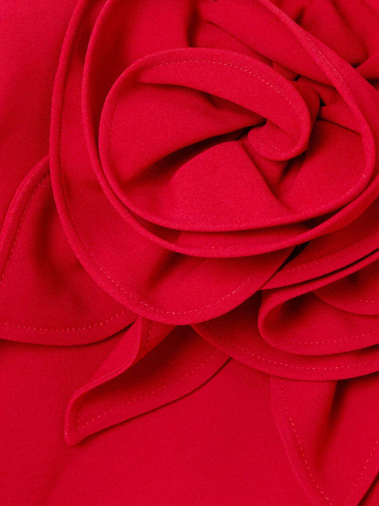 Elie Saab Appliquéd Cape-effect Cady Jumpsuit In Red