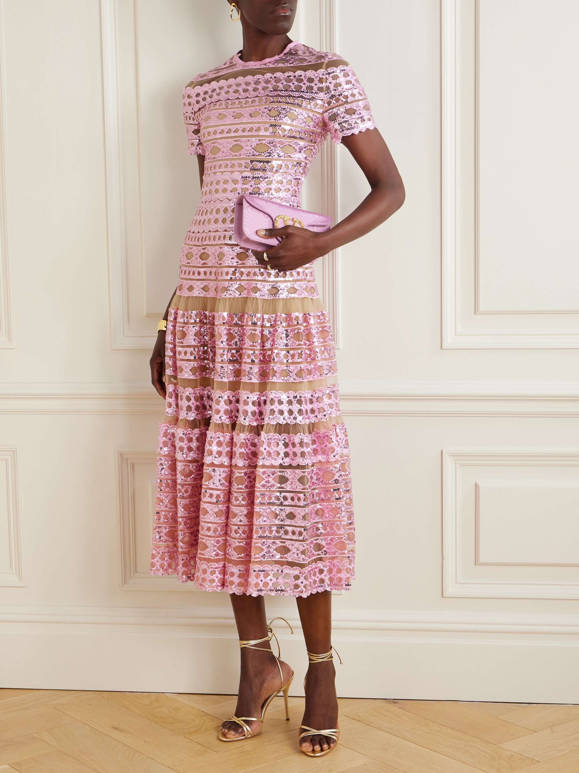 Ros tiered lace dress clearance