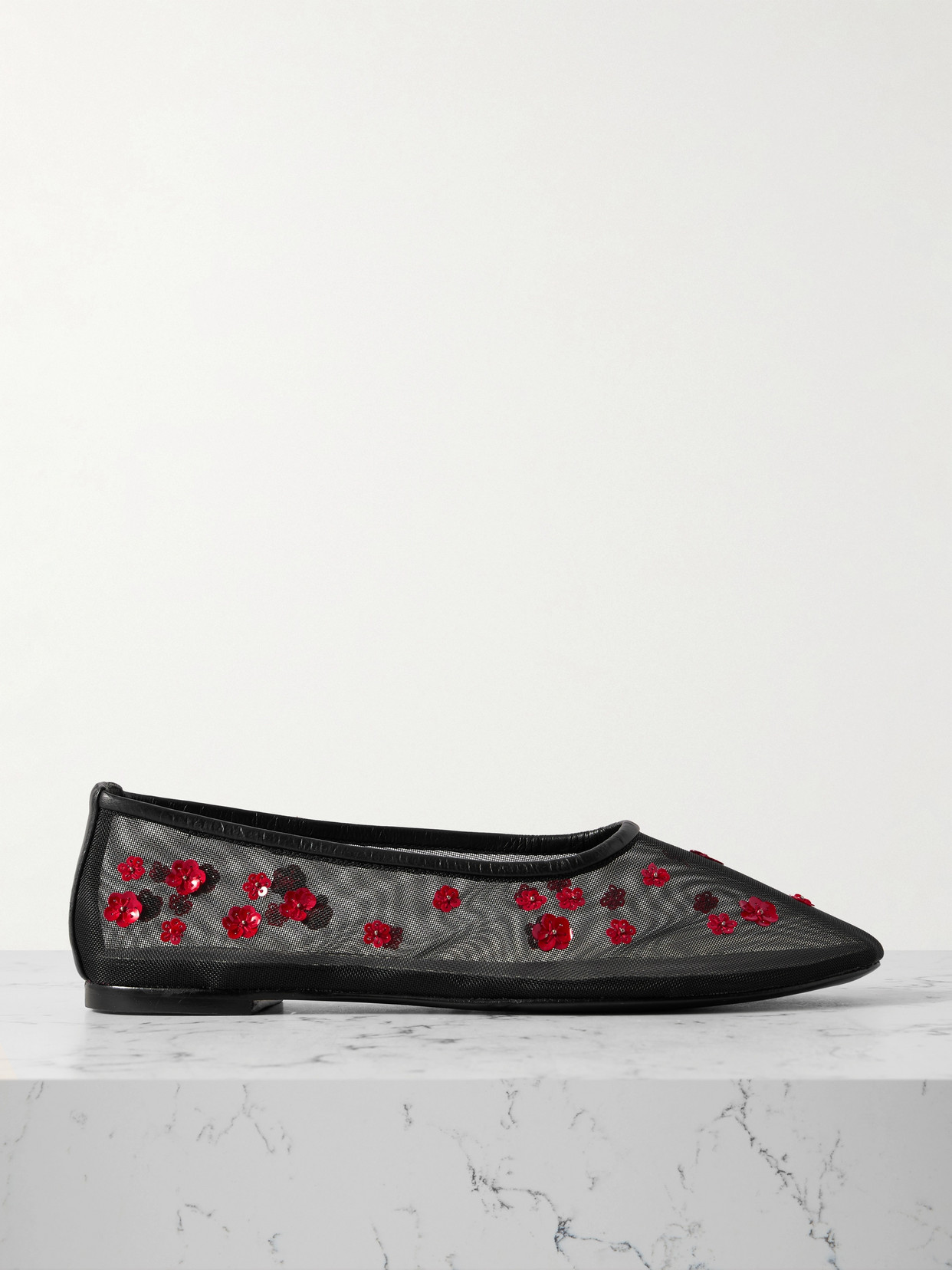 Staud Alba Ballerina Shoes In Black