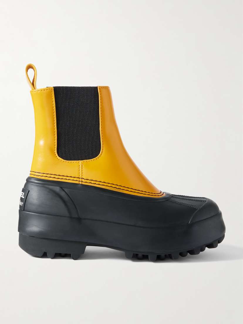Proenza Schouler + Sorel Caribou Leather And Rubber Platform Chelsea Boots