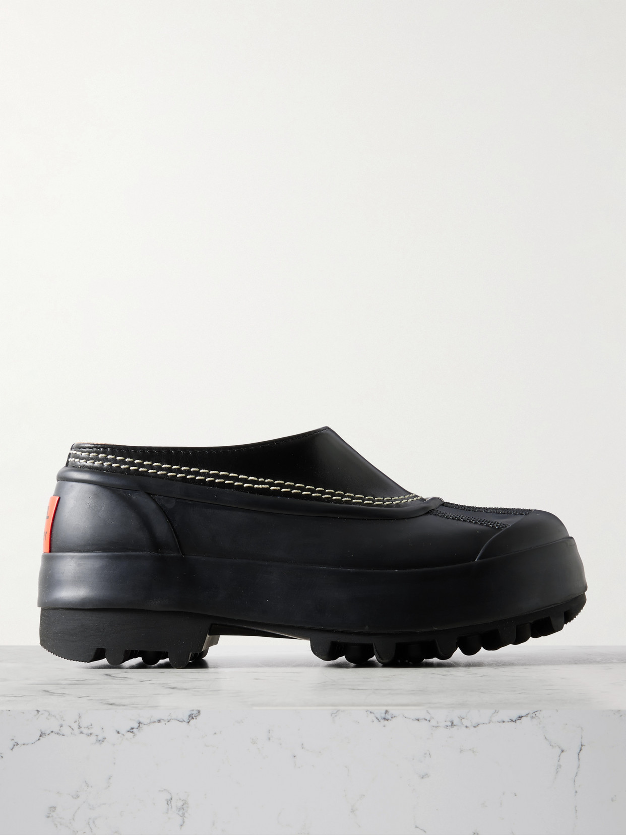 Proenza Schouler + Sorel Caribou Rubber And Leather Platform Mules In Black