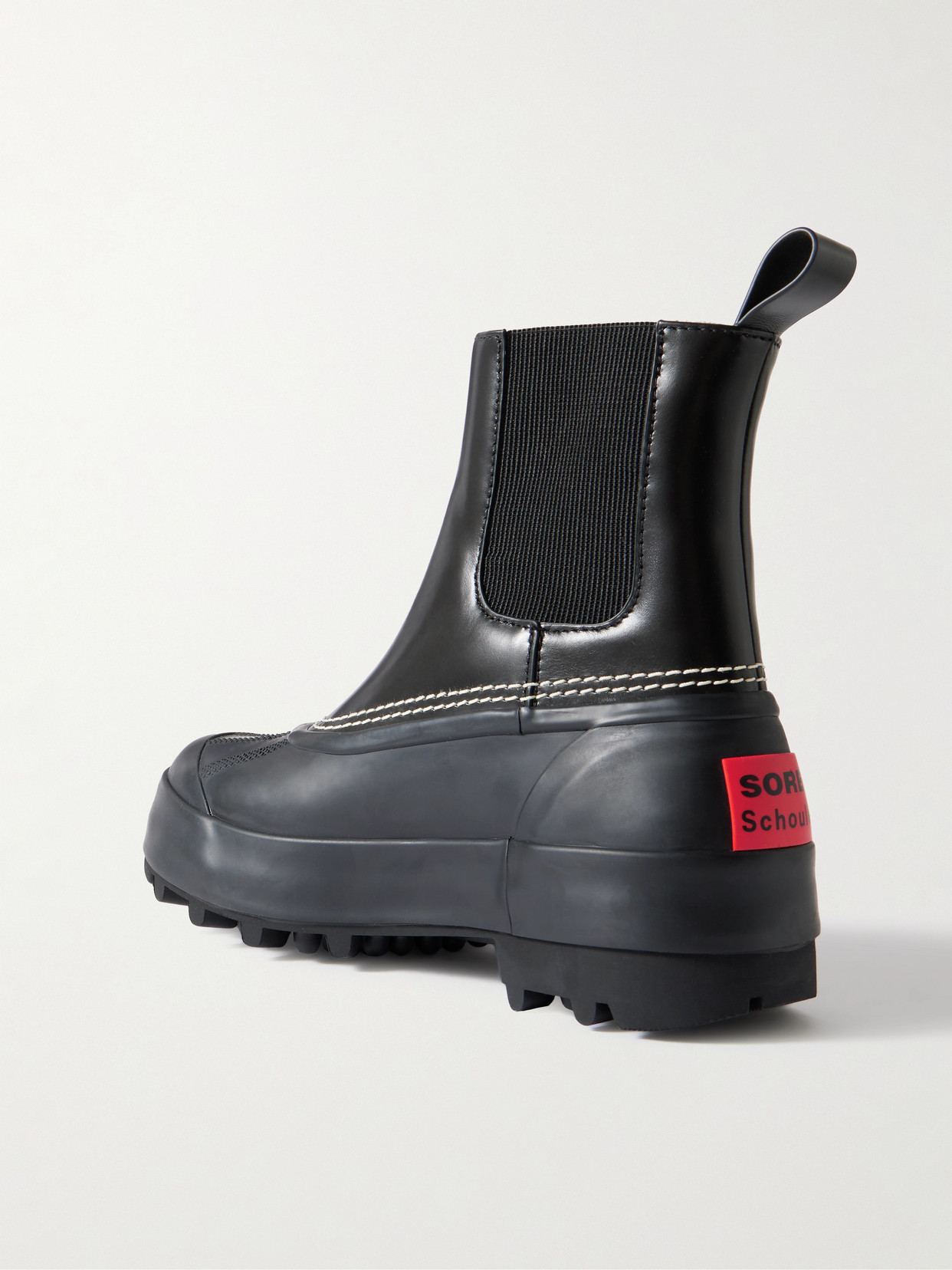 Shop Proenza Schouler + Sorel Caribou Leather And Rubber Platform Chelsea Boots In Black