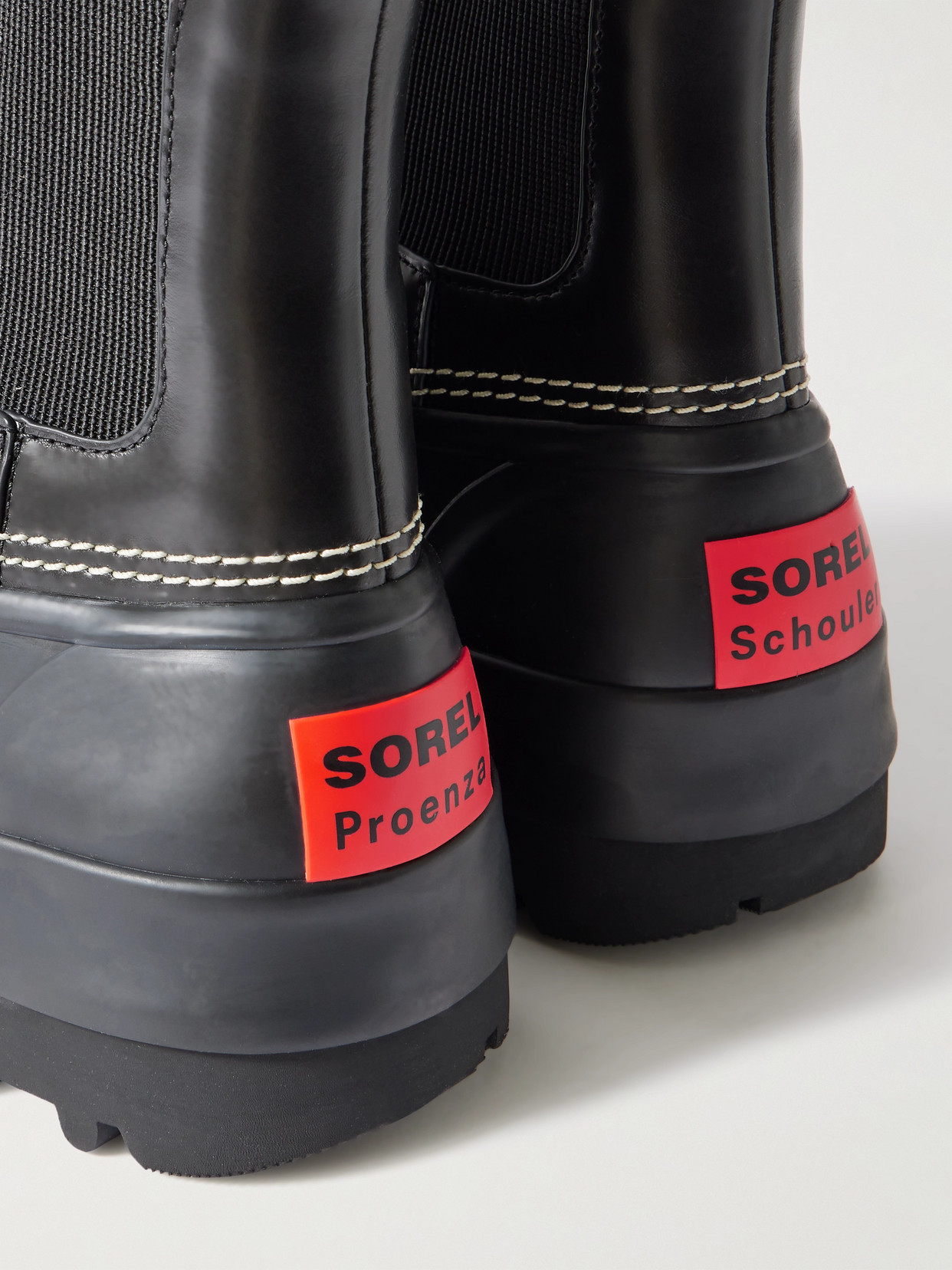 Shop Proenza Schouler + Sorel Caribou Leather And Rubber Platform Chelsea Boots In Black