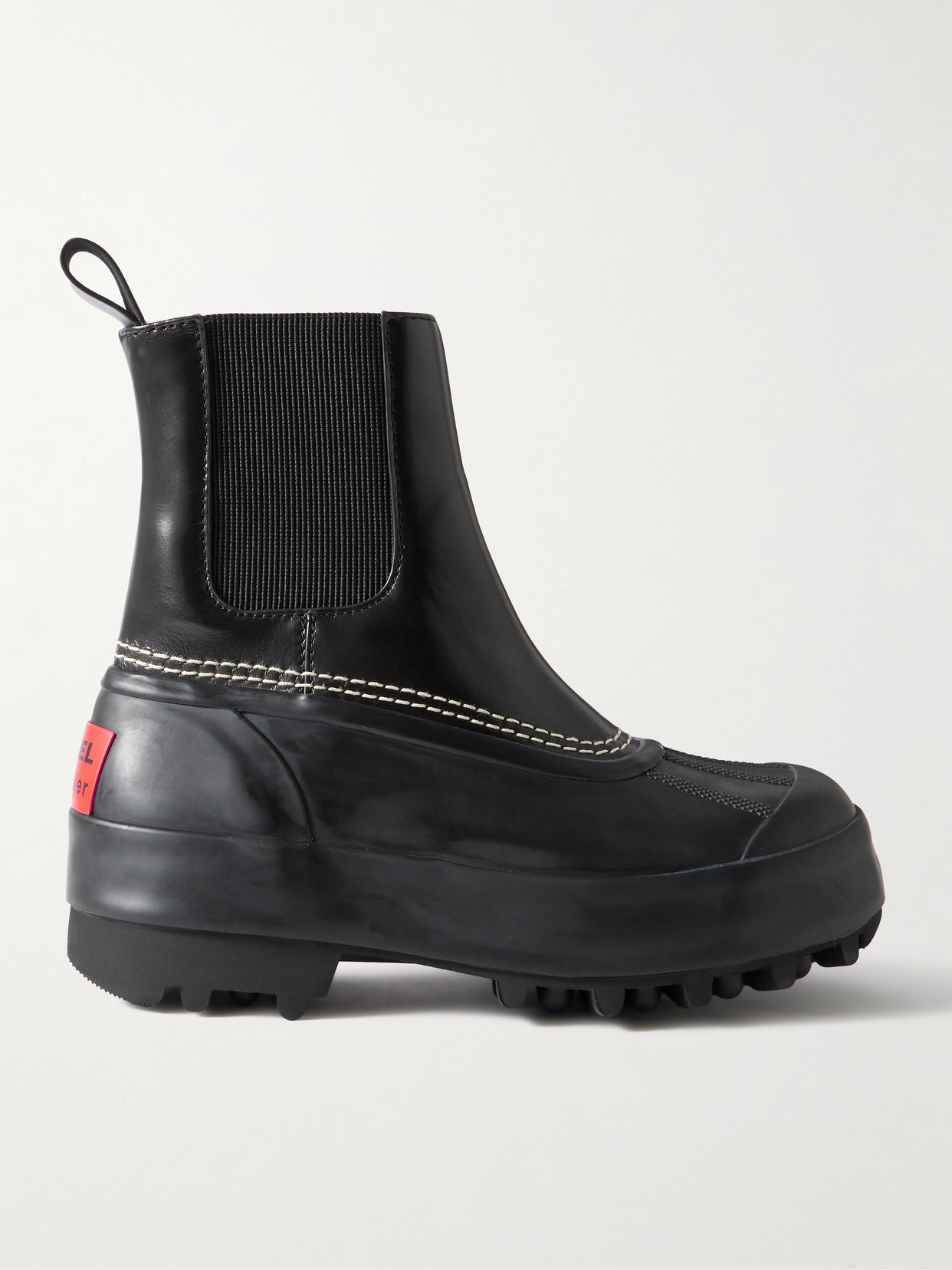 Proenza Schouler + Sorel Caribou Leather And Rubber Platform Chelsea Boots In Black