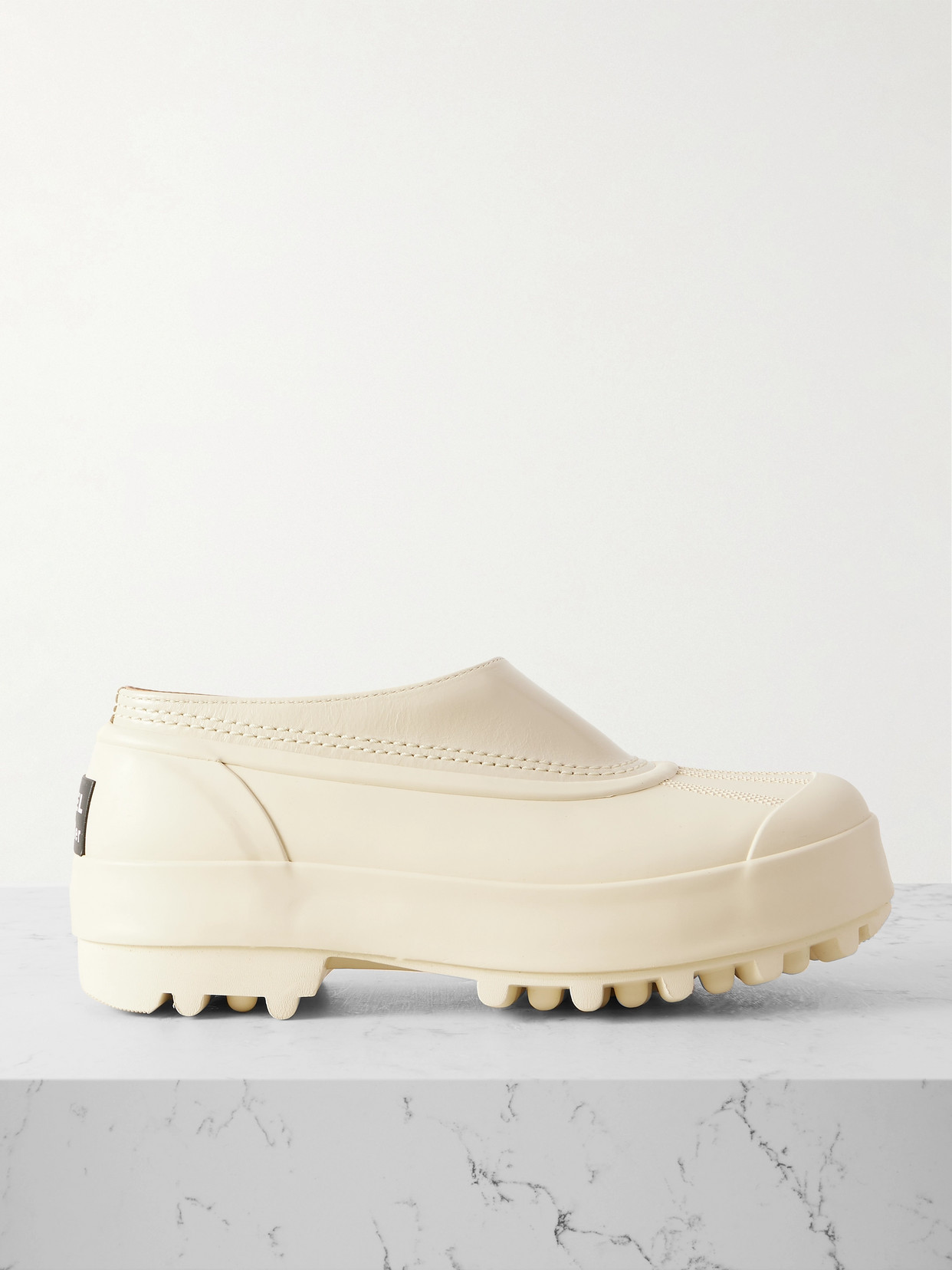 Proenza Schouler + Sorel Caribou Rubber And Leather Platform Mules In Ecru