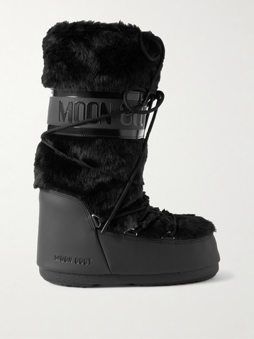 MOON BOOT Icon faux fur and faux leather snow boots