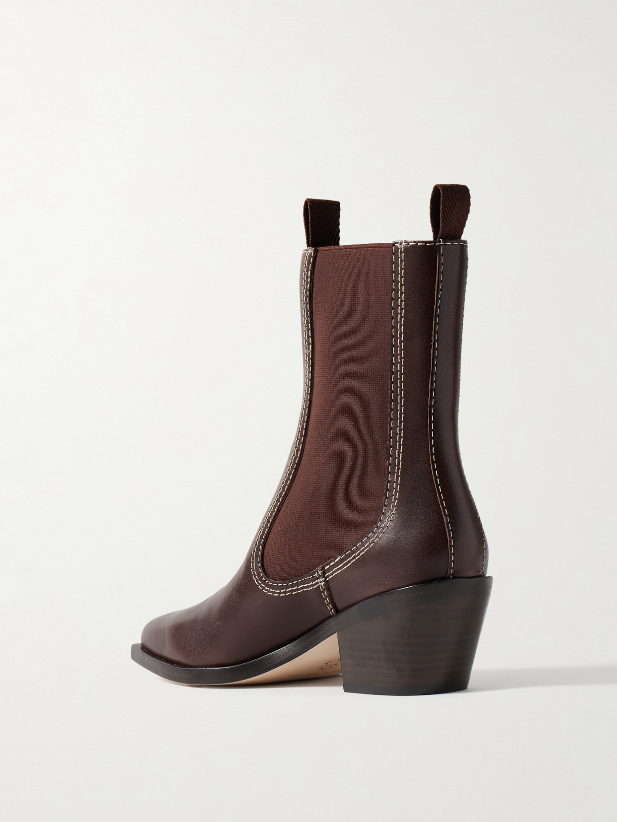 Loeffler Randall Nat Leather Ankle Boots In Brown