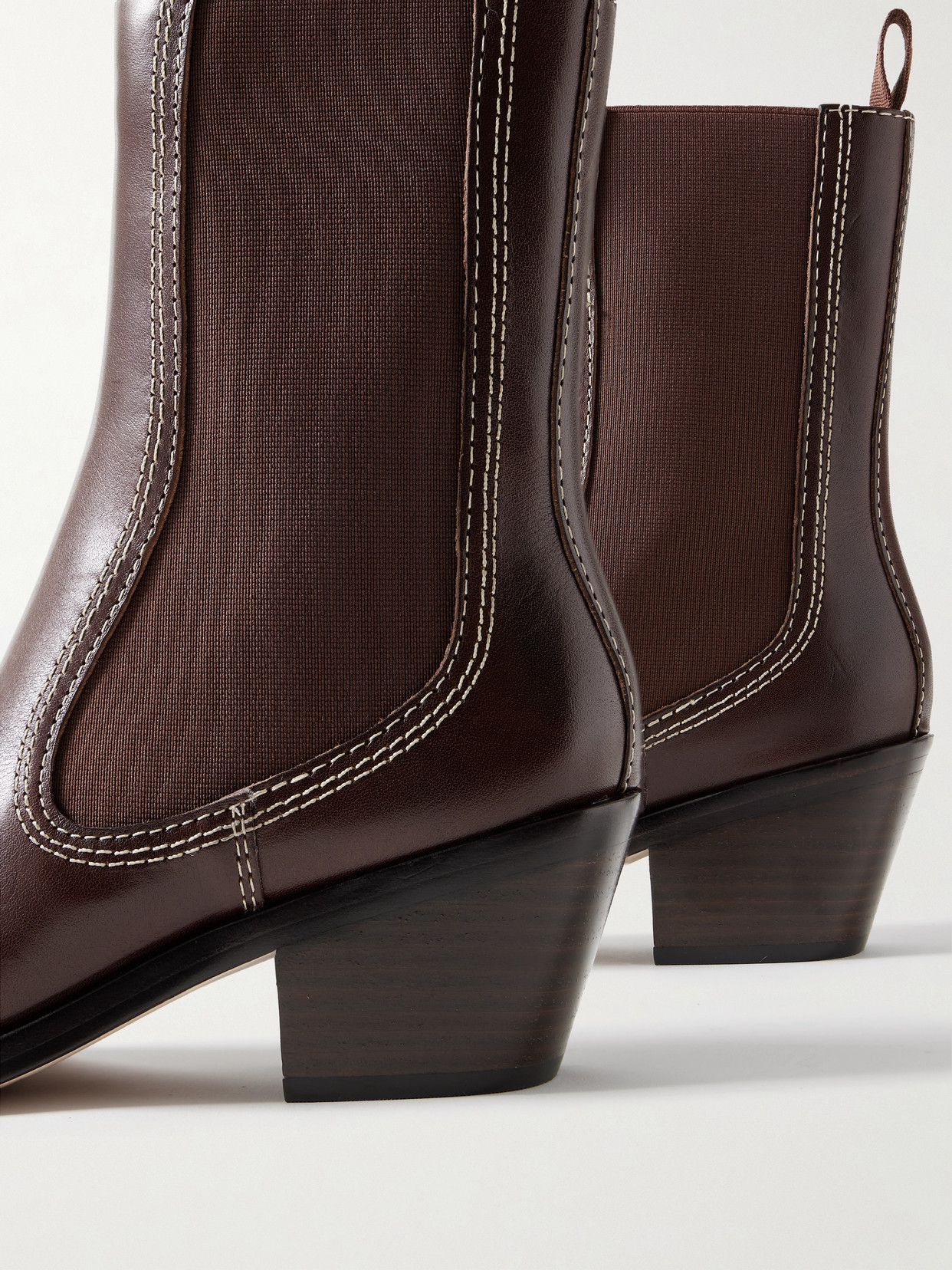 Loeffler Randall Nat Leather Ankle Boots In Brown