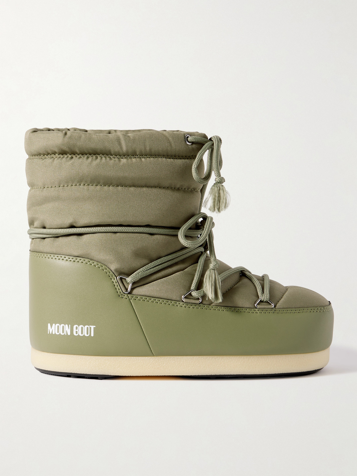 Moon Boot Evx Light Shell And Faux Leather Snow Boots In Green