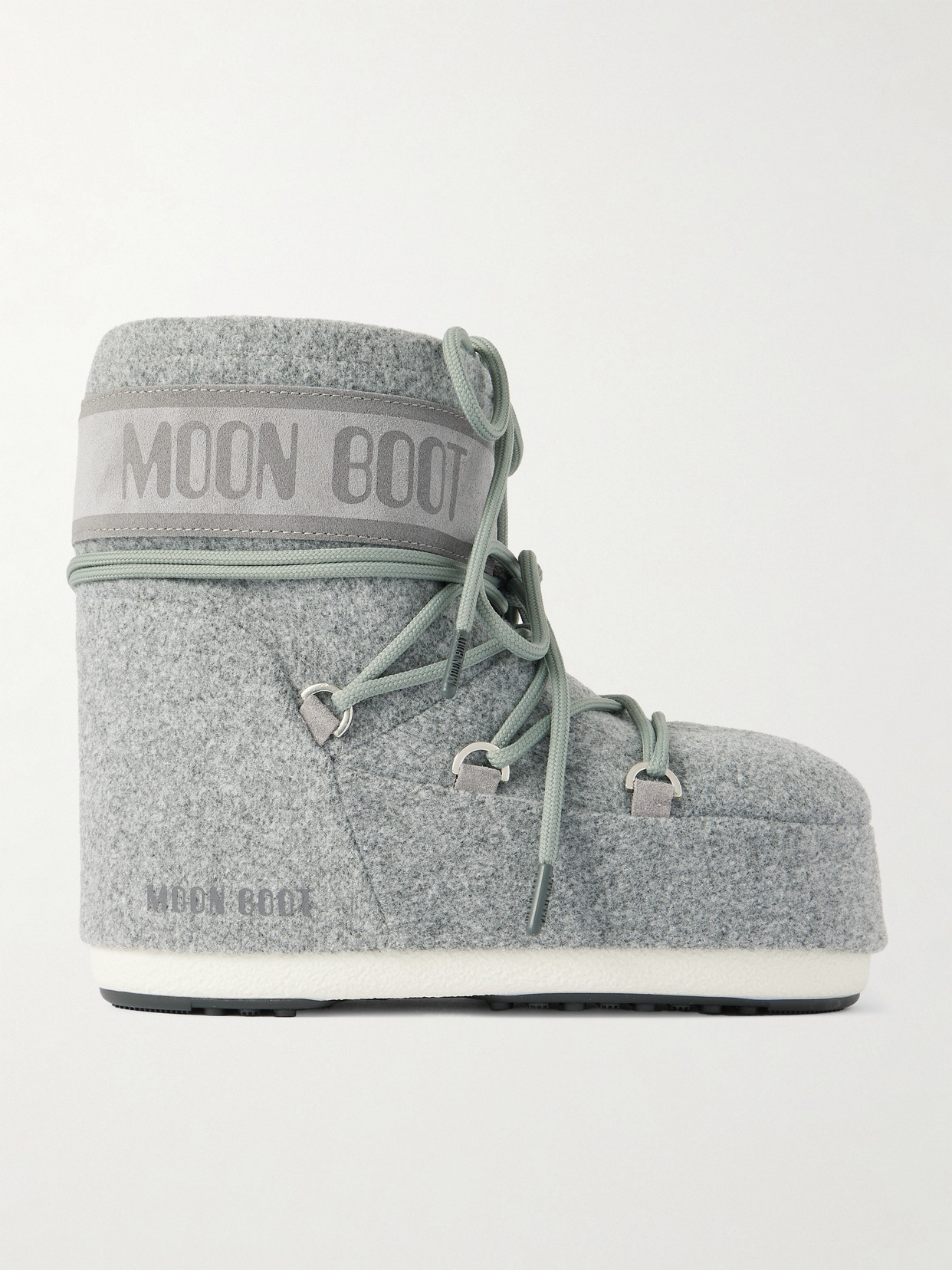 Moon Boot - Icon Low Felt And Suede Snow Boots - Gray