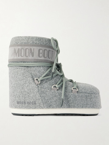 MOON BOOT Icon Low felt and suede snow boots