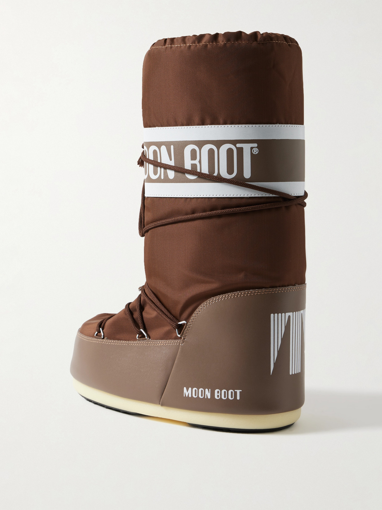 Moon Boot Icon Paneled Shell Snow Boots In Brown