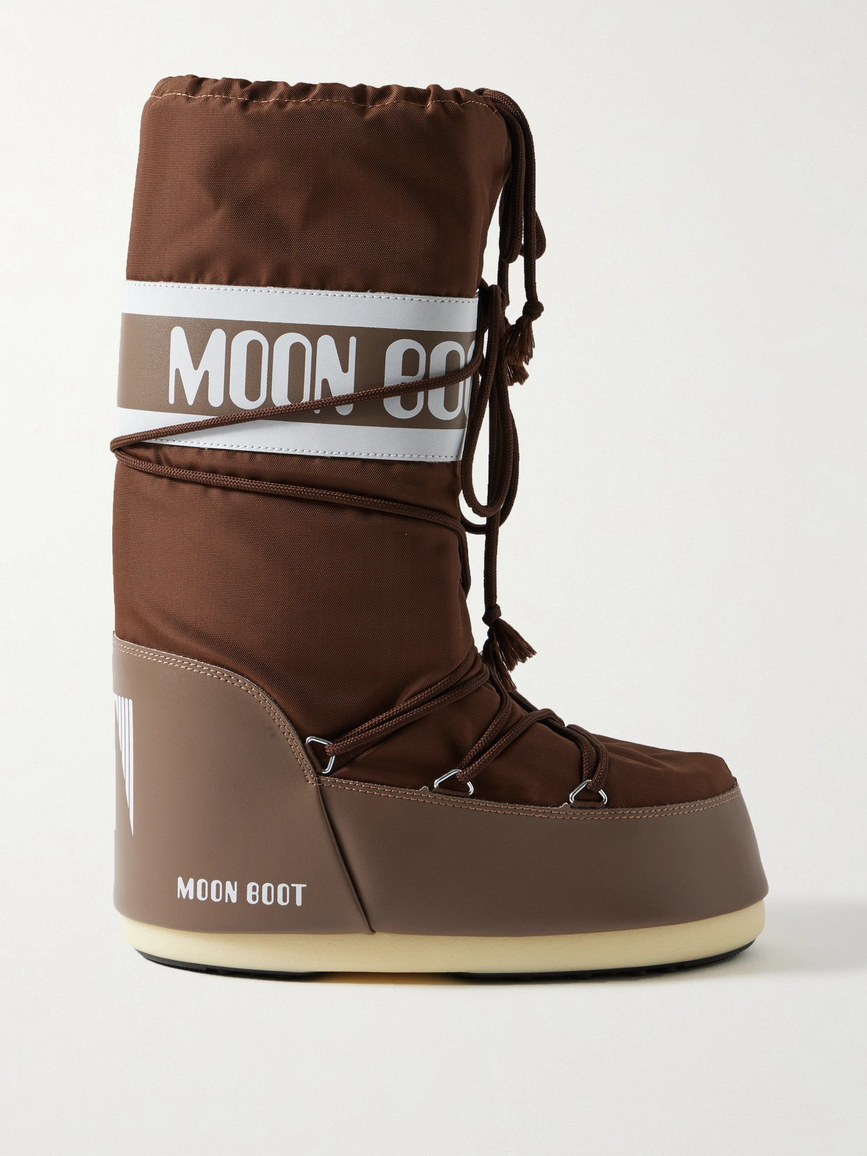 Moon Boot Icon Paneled Shell Snow Boots In Brown