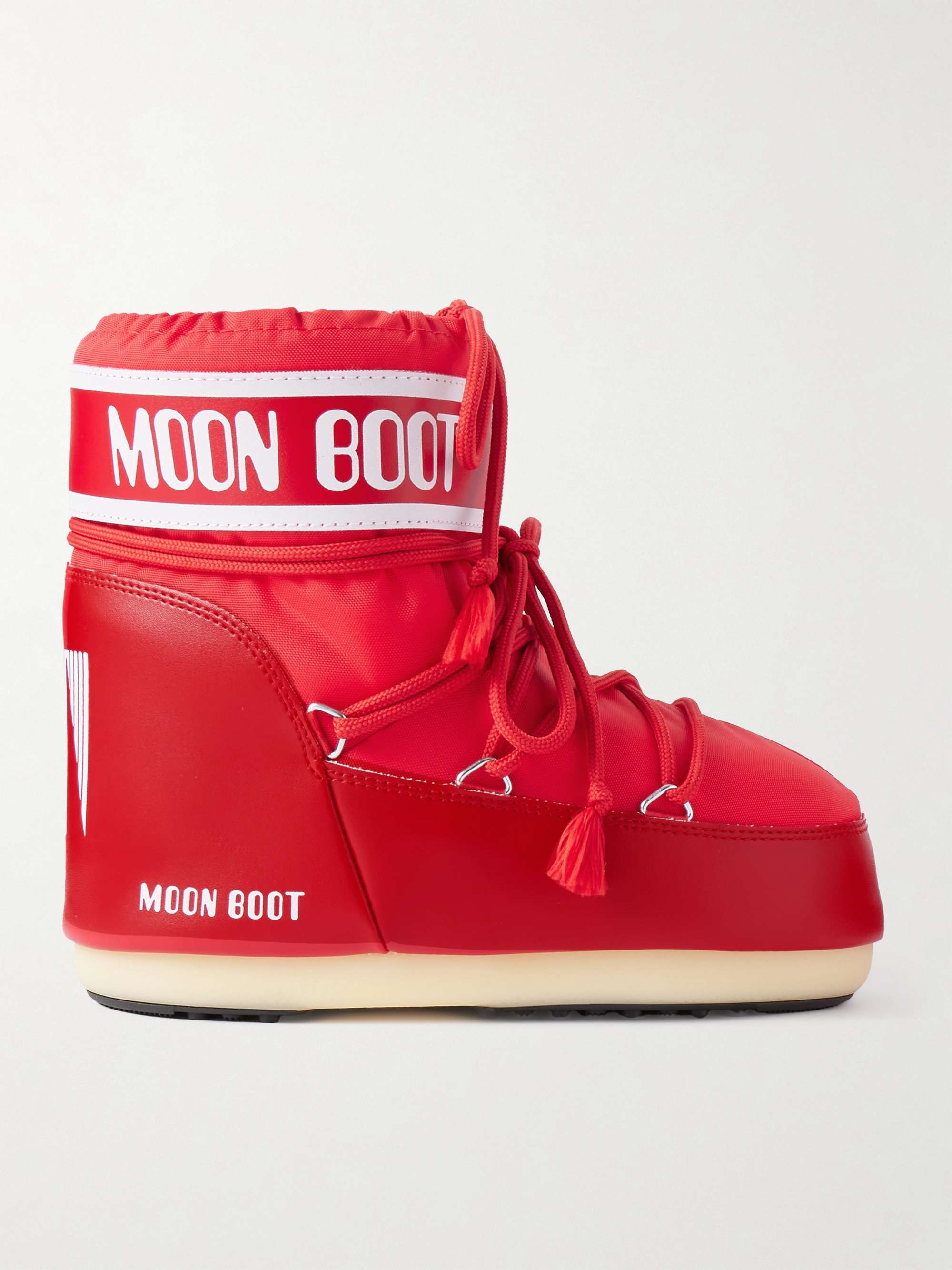 MOON BOOT Icon Low shell and faux leather snow boots | NET-A-PORTER