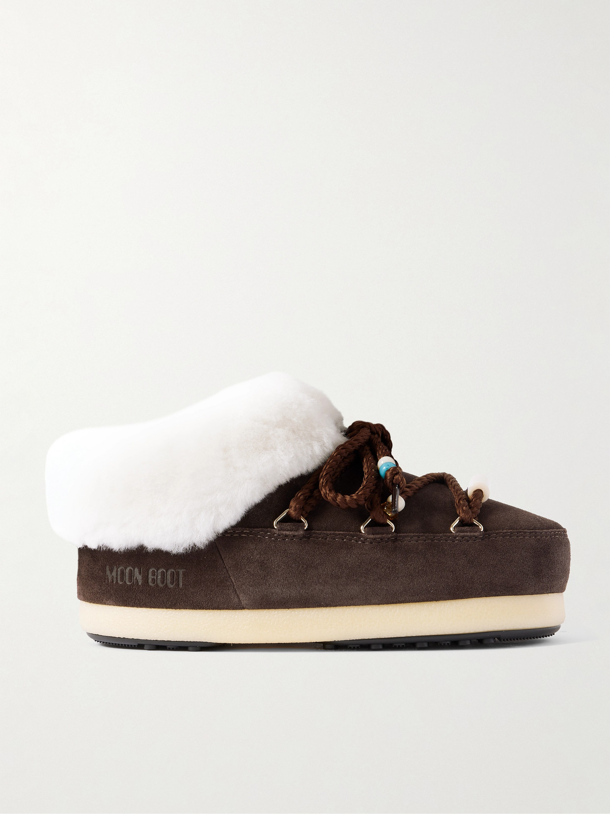 Moon Boot Mb Evx Mule Suede Beads In Black