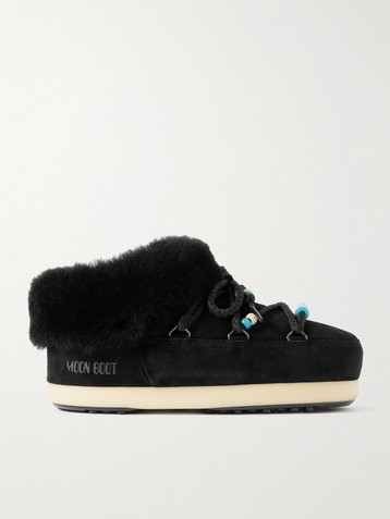MOON BOOT EVX beaded shearling mules