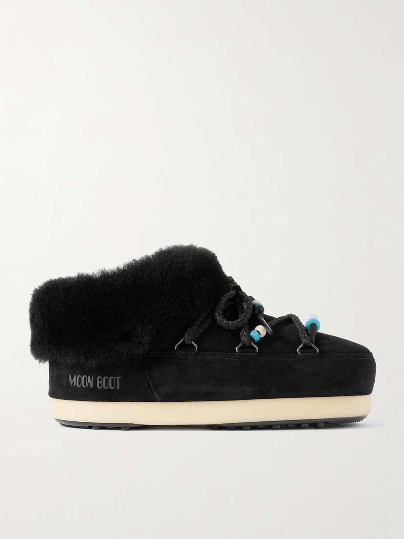 Moon Boot Evx Beaded Shearling Mules