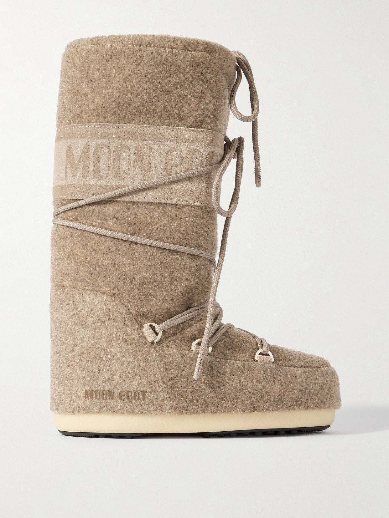 Moon Boot Icon Shearling Snow Boots In Neutrals | ModeSens