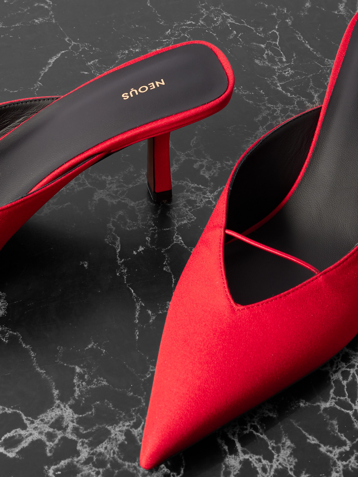 Neous Matar Heeled Mules 65 In Red