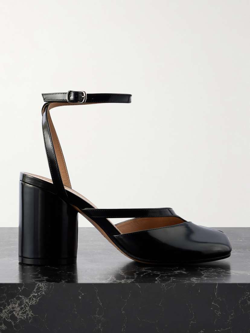 Maison Margiela Tabi Split-toe Glossed Leather Pumps