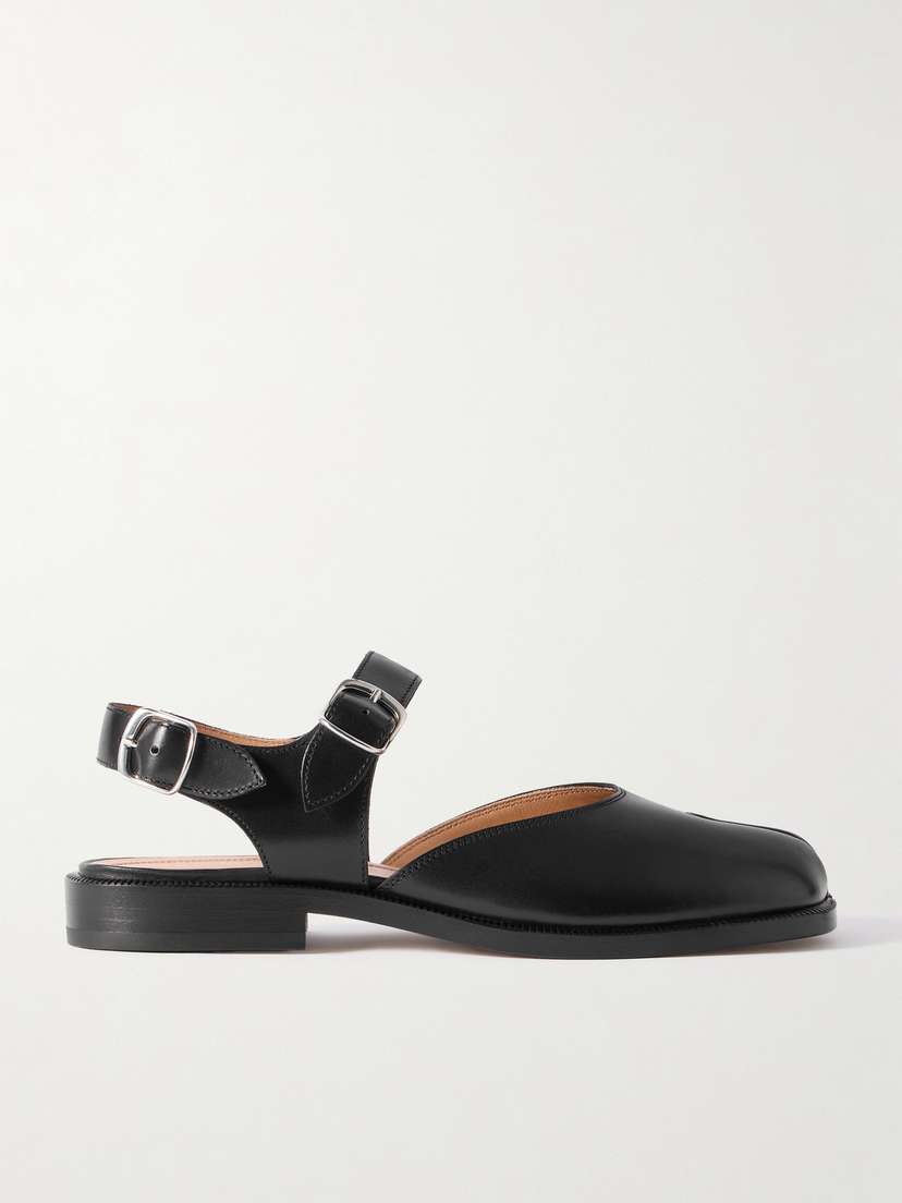 Maison Margiela Tabi Split-toe Leather Mary Jane Flats