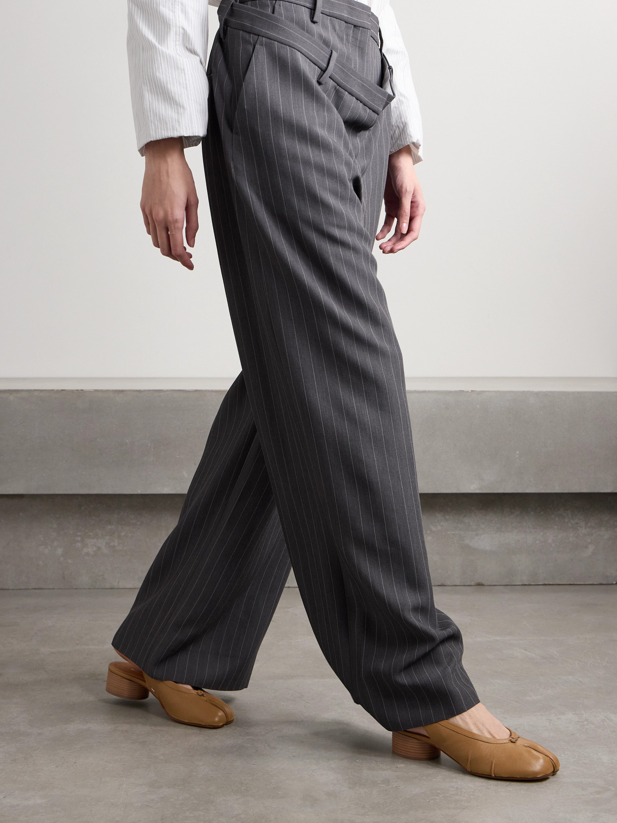 MAISON MARGIELA TABI SPLIT-TOE LEATHER SLINGBACK PUMPS