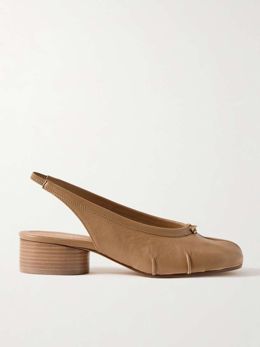 Maison Margiela Tabi Split-toe Leather Slingback Pumps