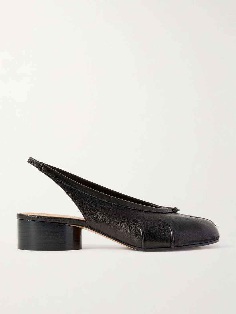 Maison Margiela Tabi Split-toe Leather Slingback Pumps
