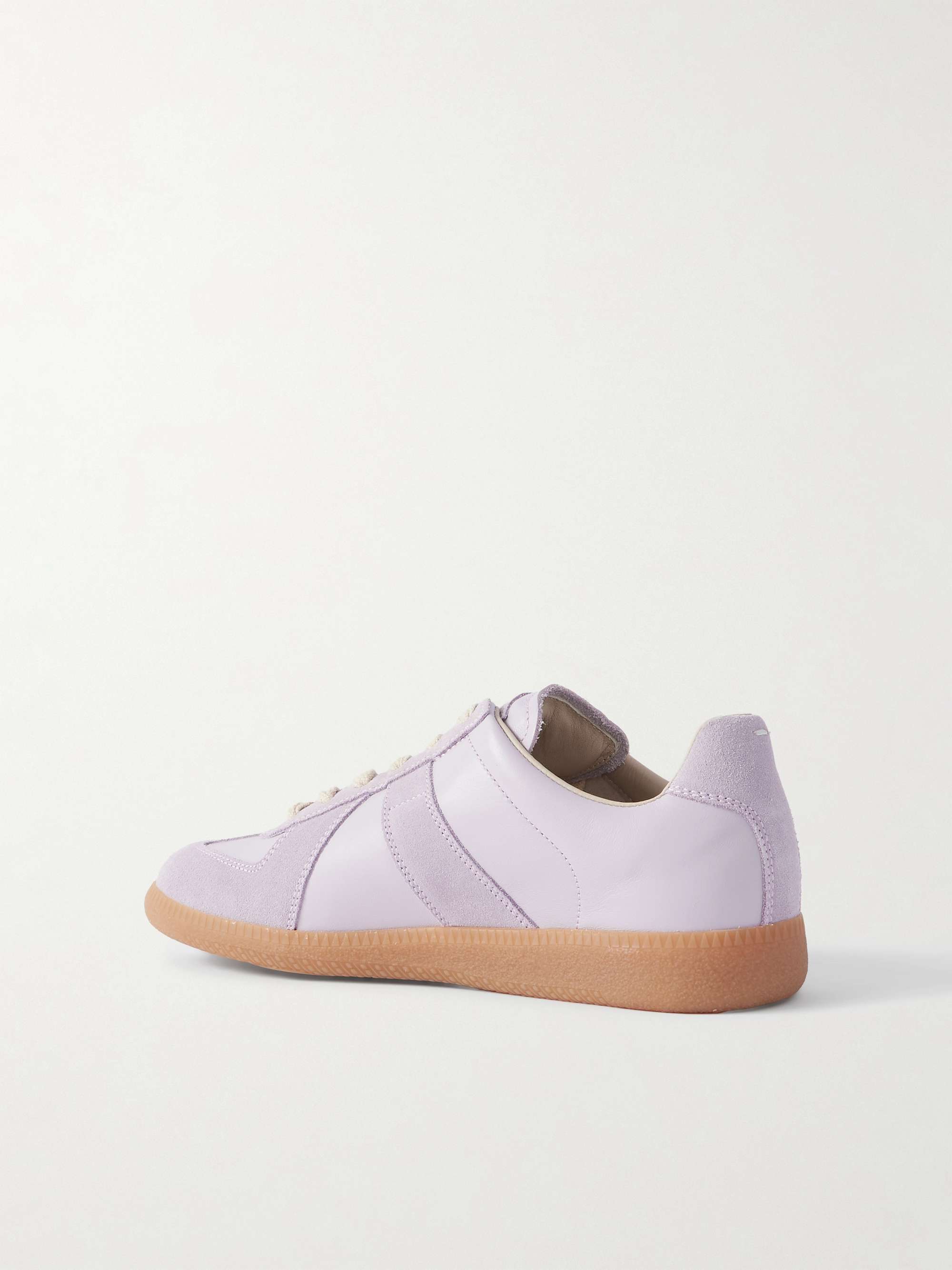 MAISON MARGIELA Replica leather and suede sneakers