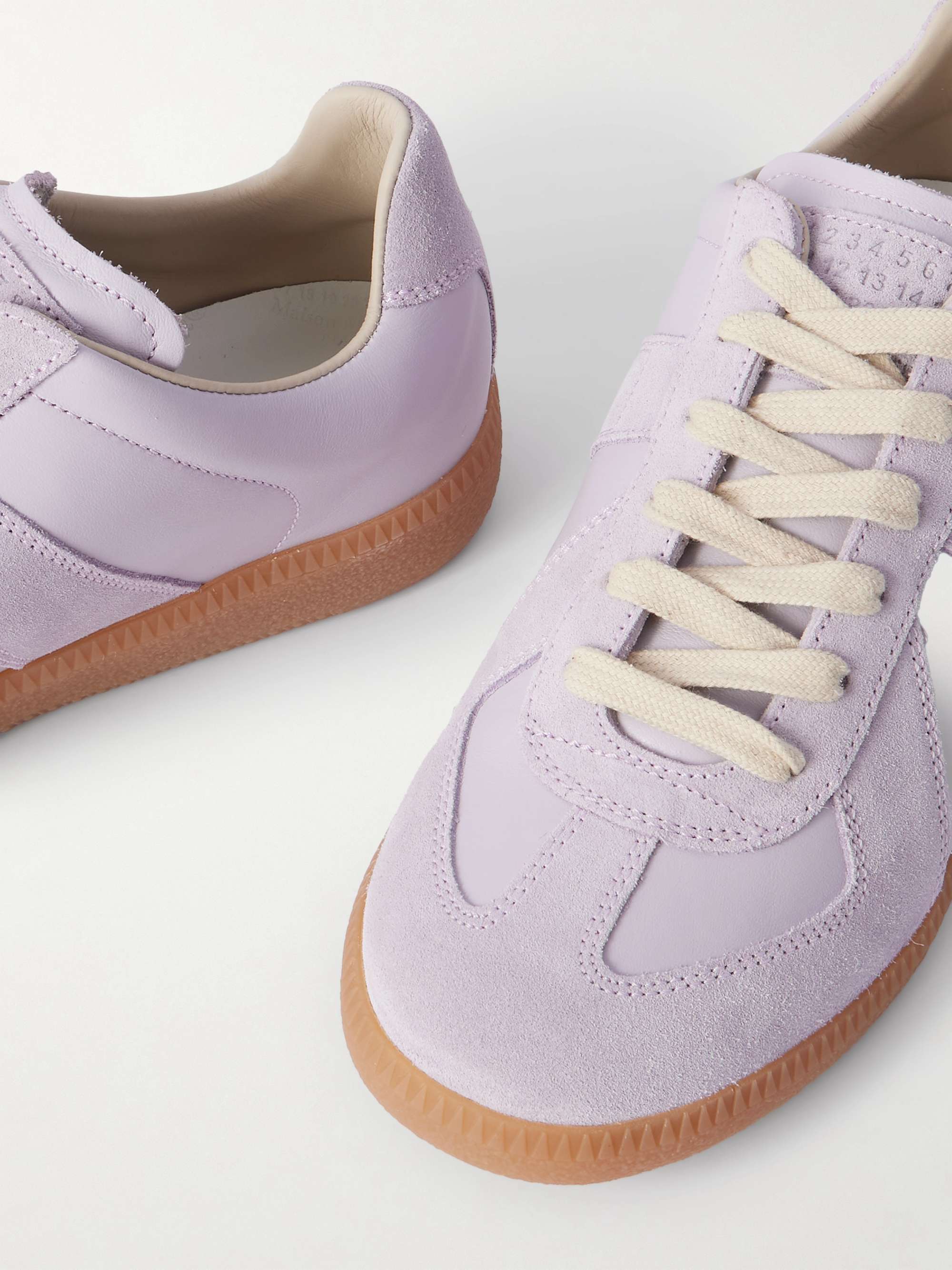 MAISON MARGIELA Replica leather and suede sneakers
