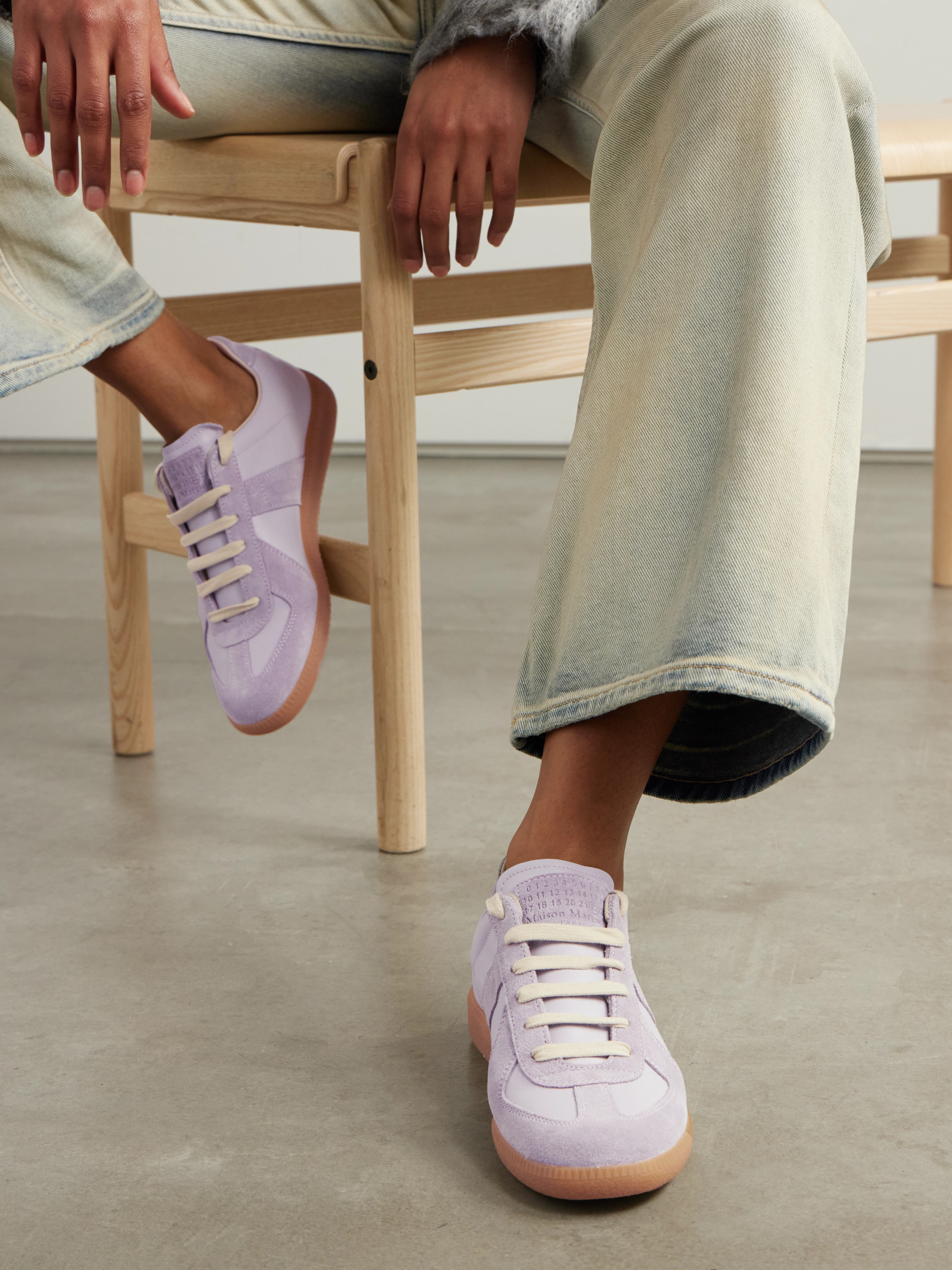 Maison Margiela Replica suede and leather sneakers