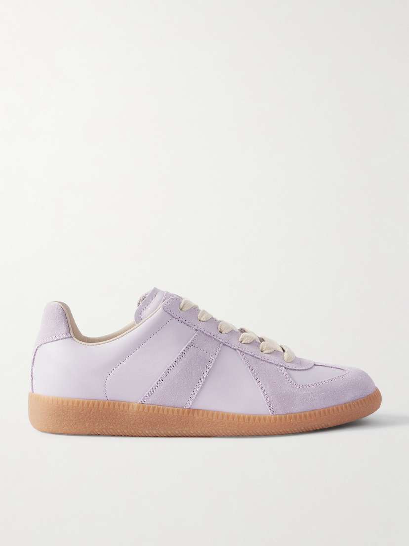 Maison Margiela Replica Suede And Leather Sneakers
