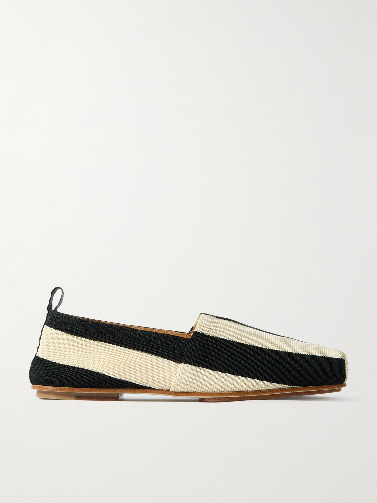 Jacquemus The Carré Striped Espadrilles In Black