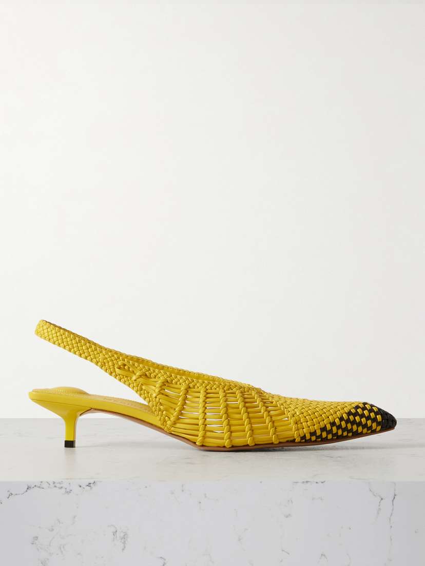 Jacquemus Cubisto Banane Leather Slingback Pumps