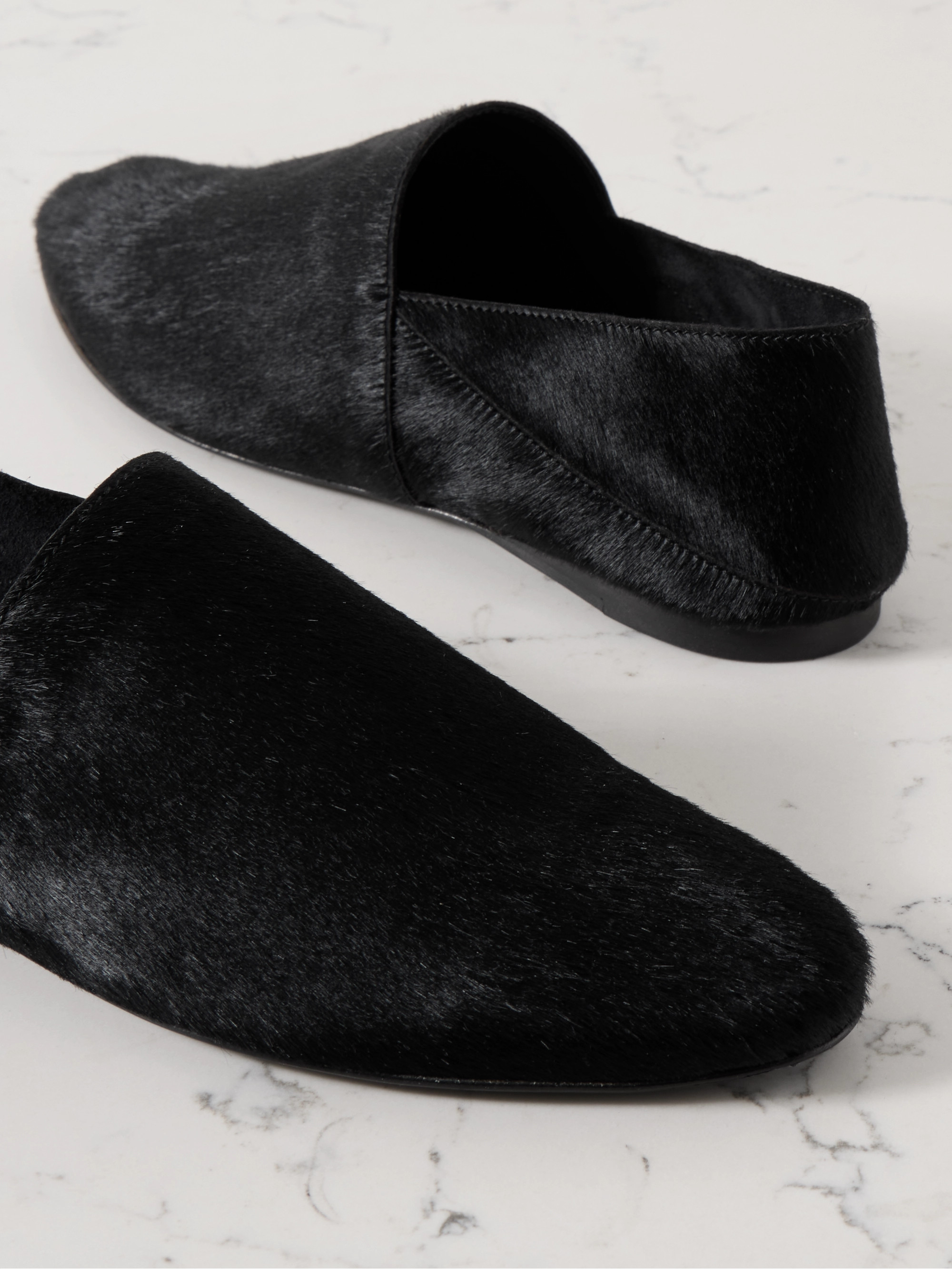 TOVE Pascale calf hair slippers