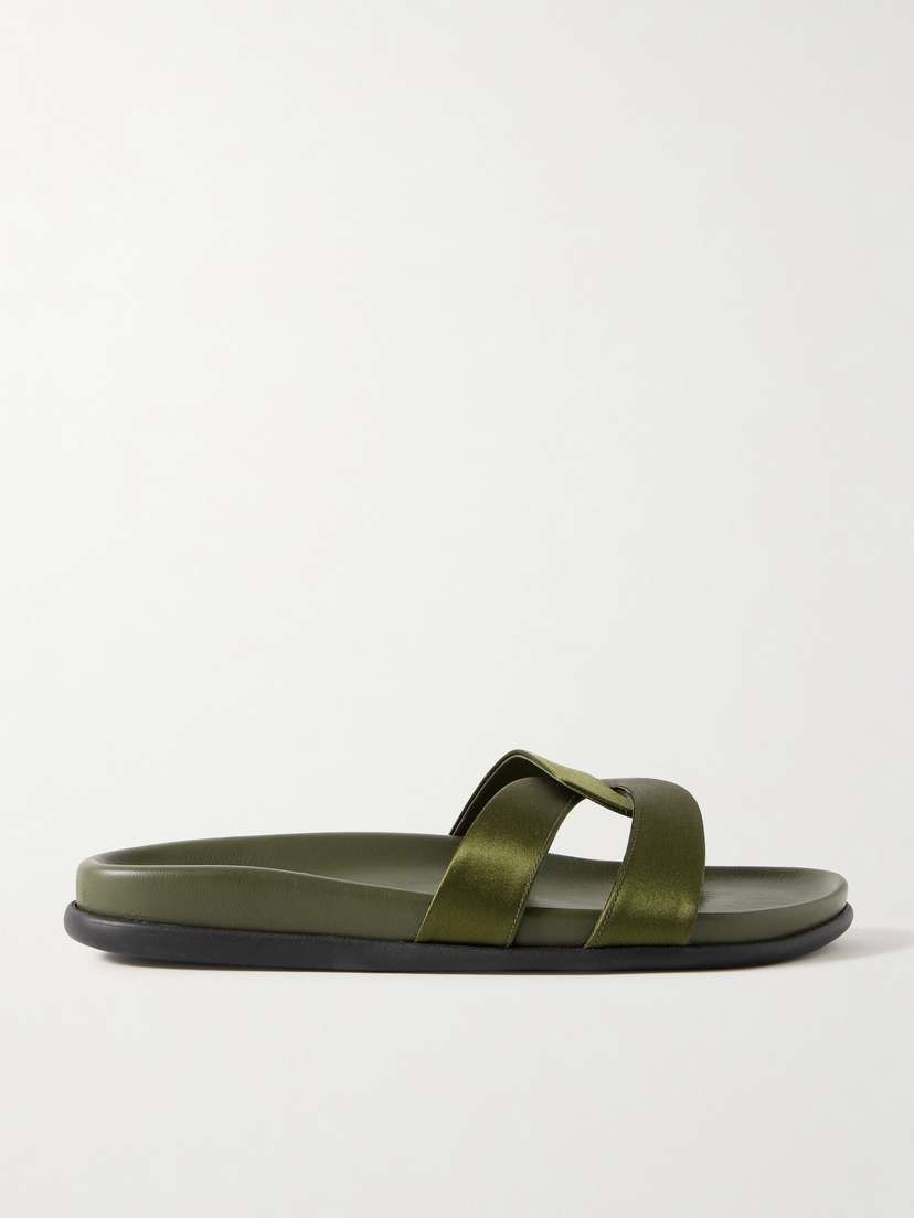 Ancient Greek Sandals Desmos Cutout Satin Slides