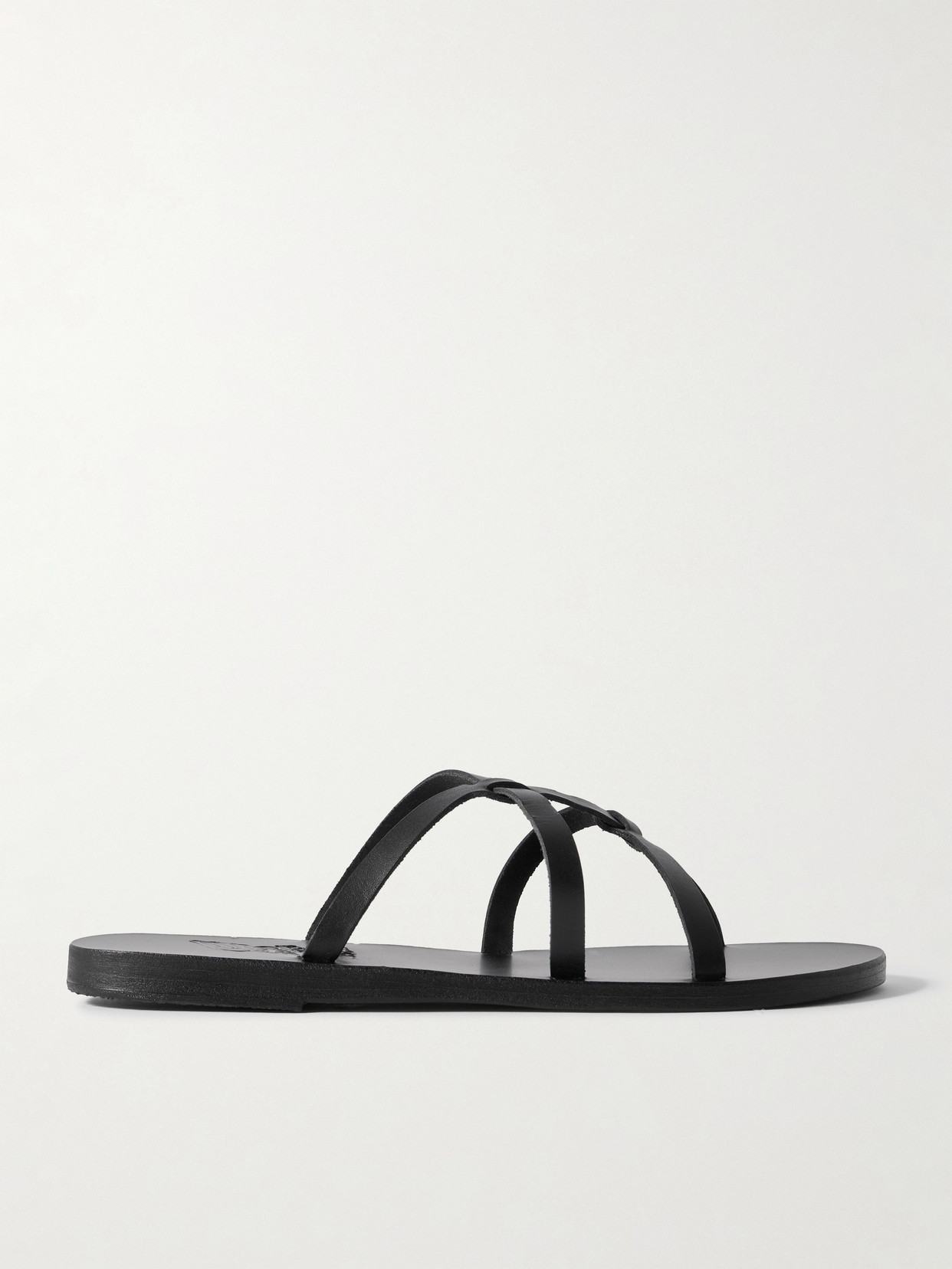 Ancient Greek Sandals - Egopi Leather Sandals - Black