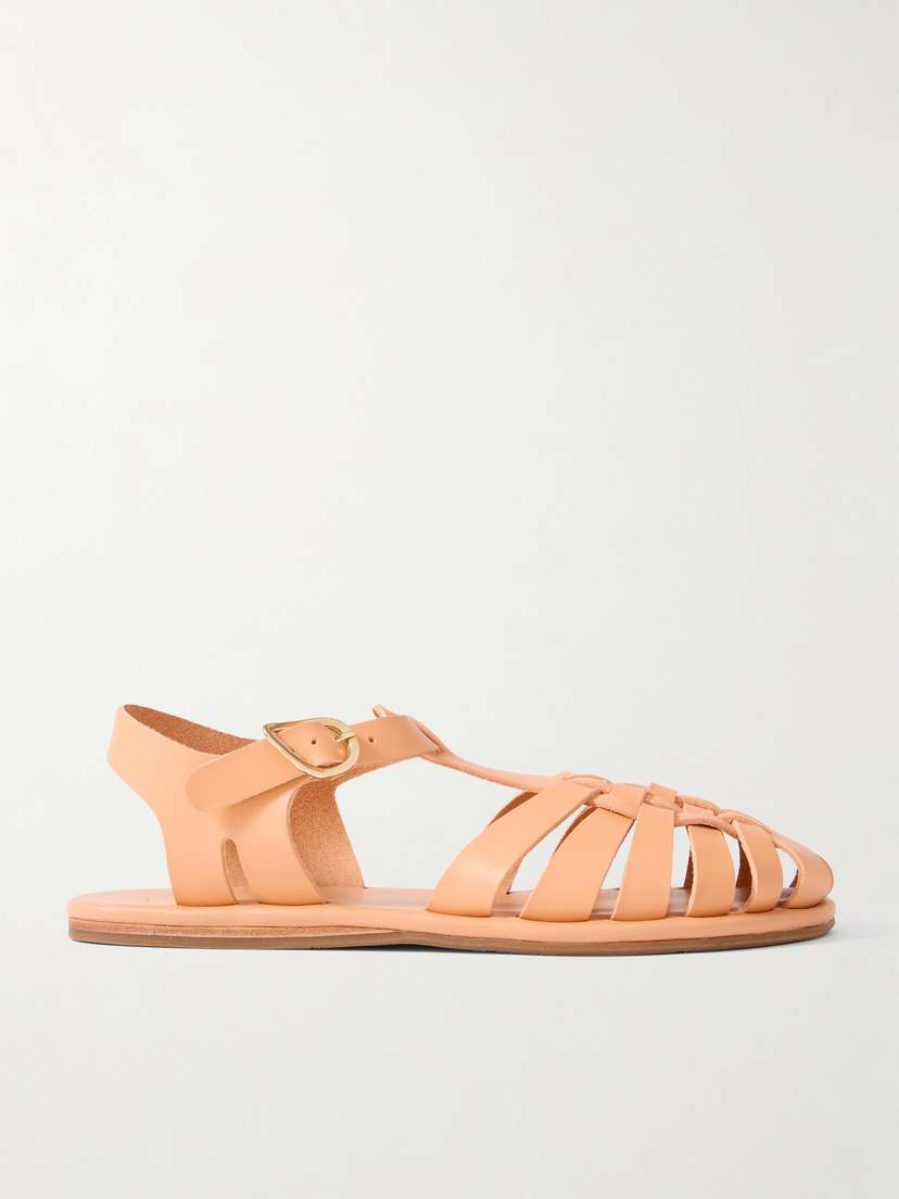 Ancient Greek Sandals Karina Woven Leather Sandals