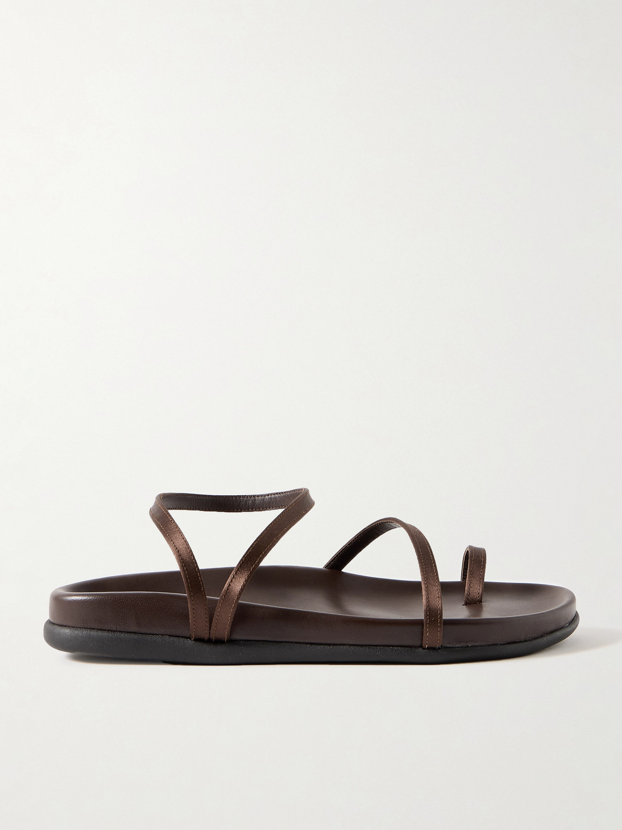 Ancient Greek Sandals Eleftheria Satin Sandals In Brown