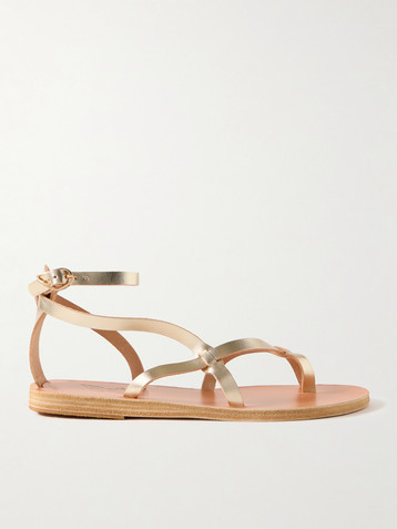 Ancient Greek Sandals Tomi metallic leather sandals